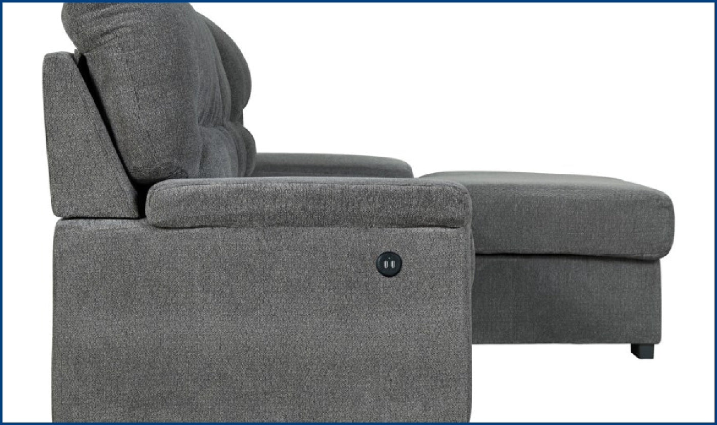 Yantis Sleeper Sectional Chaise-Sectional Sleeper Sofas-Jennifer Furniture