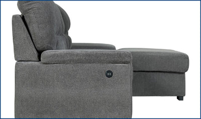 Yantis Sleeper Sectional Chaise-Sectional Sleeper Sofas-Jennifer Furniture