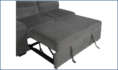 Yantis Sleeper Sectional Chaise-Sectional Sleeper Sofas-Jennifer Furniture