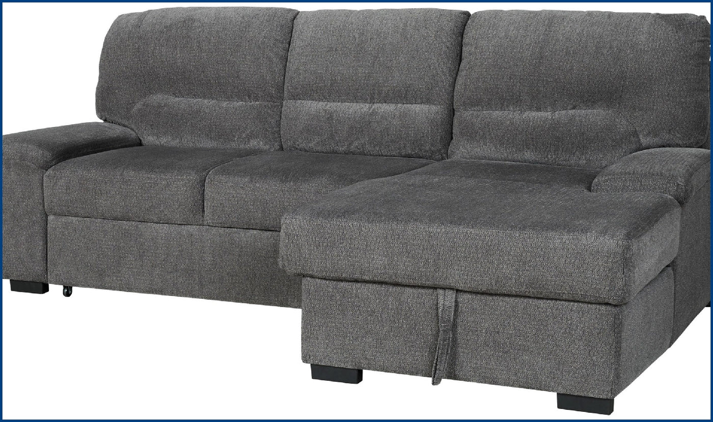 Yantis Sleeper Sectional Chaise-Sectional Sleeper Sofas-Jennifer Furniture