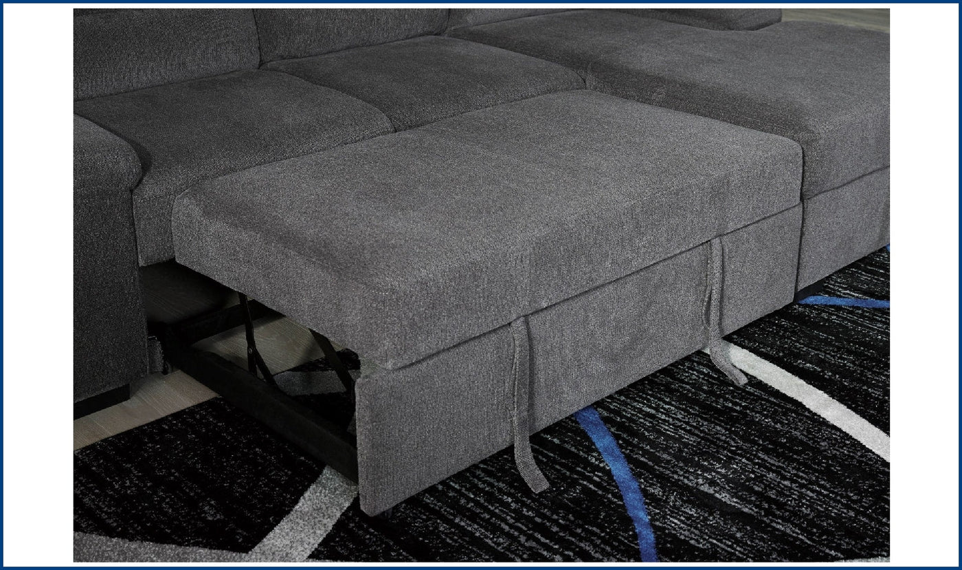 Yantis Sleeper Sectional Chaise-Sectional Sleeper Sofas-Jennifer Furniture