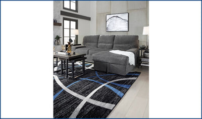 Yantis Sleeper Sectional Chaise-Sectional Sleeper Sofas-Jennifer Furniture