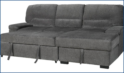 Yantis Sleeper Sectional Chaise-Sectional Sleeper Sofas-Jennifer Furniture