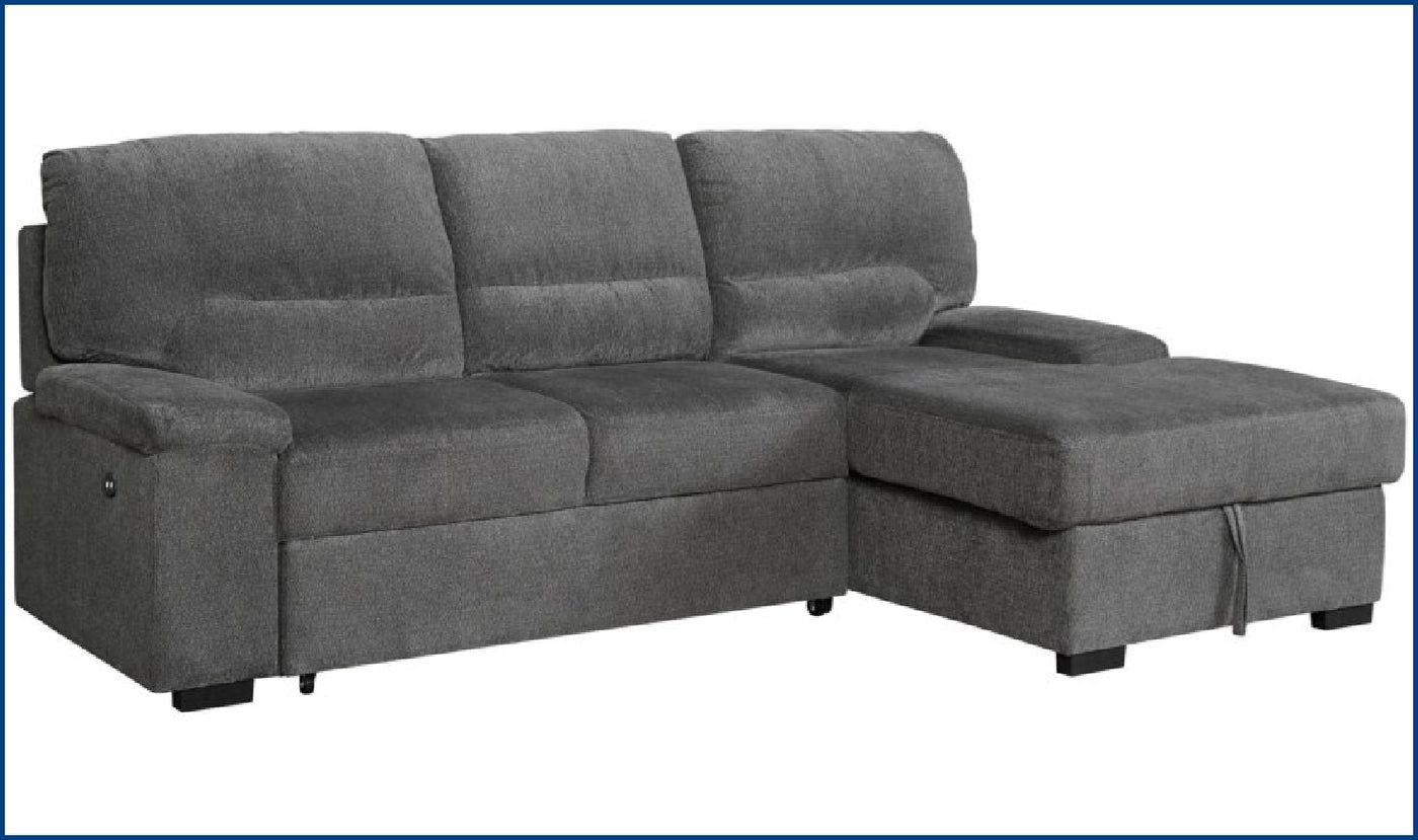Yantis Sleeper Sectional Chaise-Sectional Sleeper Sofas-Jennifer Furniture