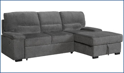 Yantis Sleeper Sectional Chaise-Sectional Sleeper Sofas-Jennifer Furniture
