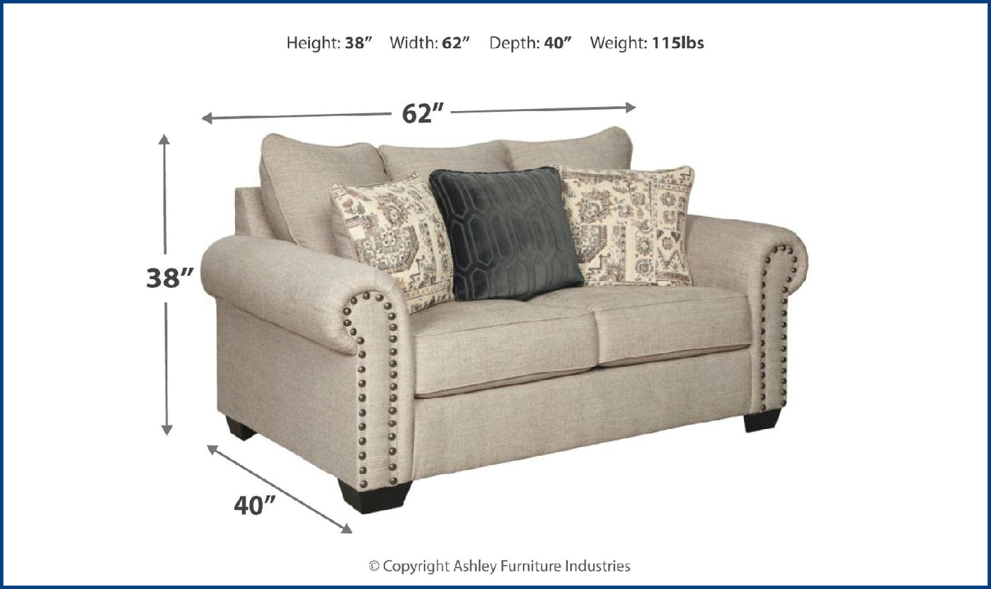 Zarina Loveseat-Loveseats-Jennifer Furniture