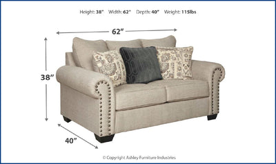 Zarina Loveseat-Loveseats-Jennifer Furniture